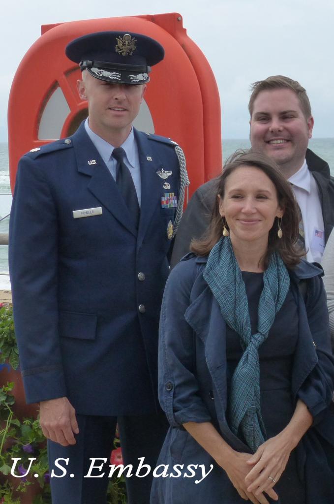U. S. Embassy, France - Major John D. FOWLER and Anne Marie (wife) - Behind Chris